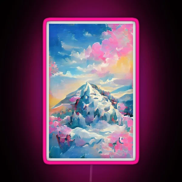 Snowy Mountain RGB Neon Sign