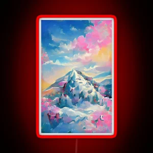 Snowy Mountain RGB Neon Sign