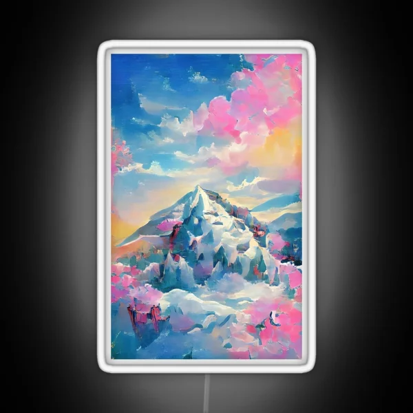Snowy Mountain RGB Neon Sign