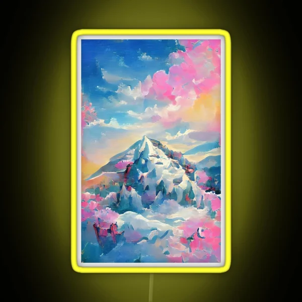 Snowy Mountain RGB Neon Sign