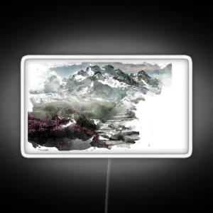 Snowy Mountain RGB Neon Sign