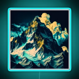 Snowy Mountain RGB Neon Sign