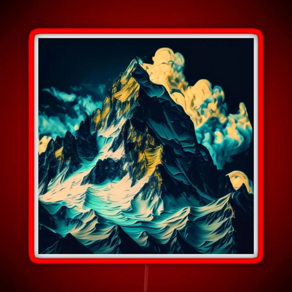 Snowy Mountain RGB Neon Sign