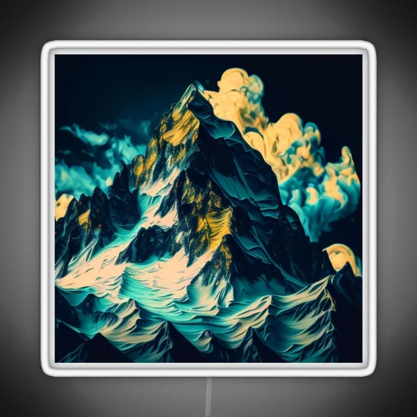 Snowy Mountain RGB Neon Sign