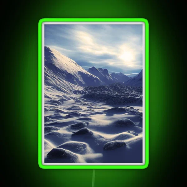 Snowy Mountain RGB Neon Sign