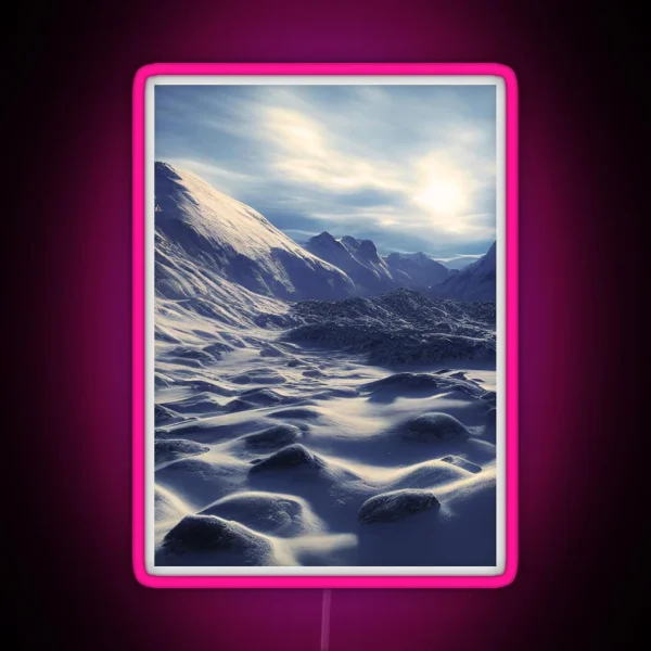 Snowy Mountain RGB Neon Sign