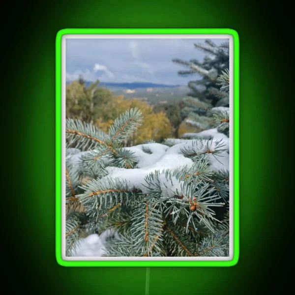 Snowy Mountain Spruce RGB Neon Sign
