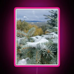 Snowy Mountain Spruce RGB Neon Sign
