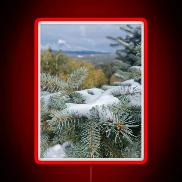 Snowy Mountain Spruce RGB Neon Sign