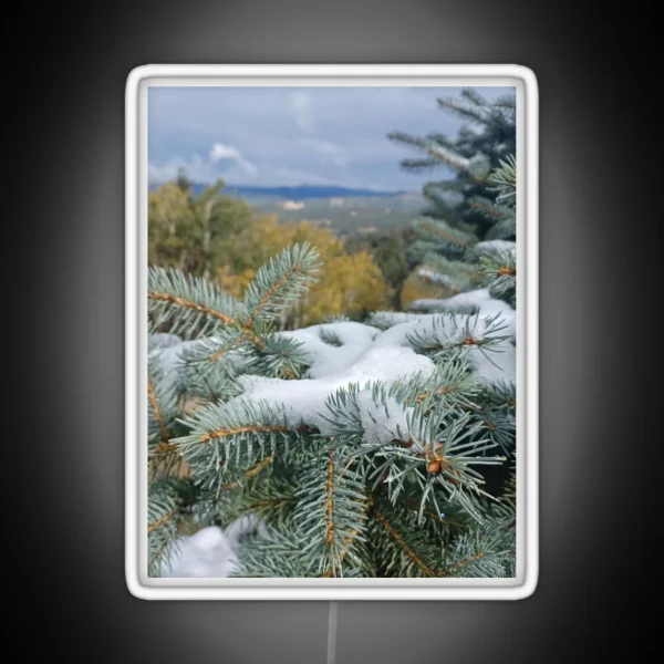 Snowy Mountain Spruce RGB Neon Sign