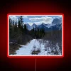 RGB glowing neon decor for winter mountain outdoor enthusiasts ambiance