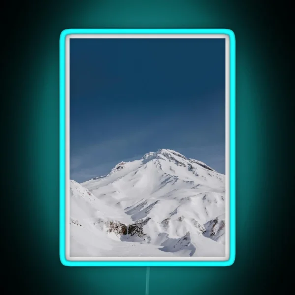Snowy Mountain Winter Wonderland Modern RGB Neon Sign