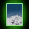 Neon winter wonderland art decor for snowy mountain minimalist spaces.