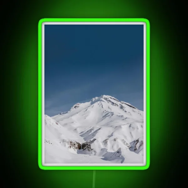 Snowy Mountain Winter Wonderland Modern RGB Neon Sign