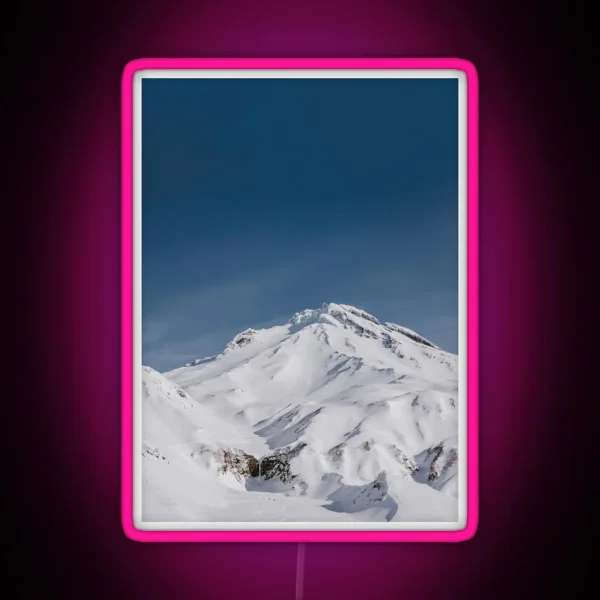 Snowy Mountain Winter Wonderland Modern RGB Neon Sign