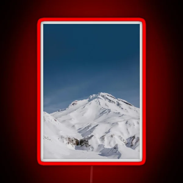 Snowy Mountain Winter Wonderland Modern RGB Neon Sign