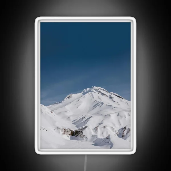 Snowy Mountain Winter Wonderland Modern RGB Neon Sign