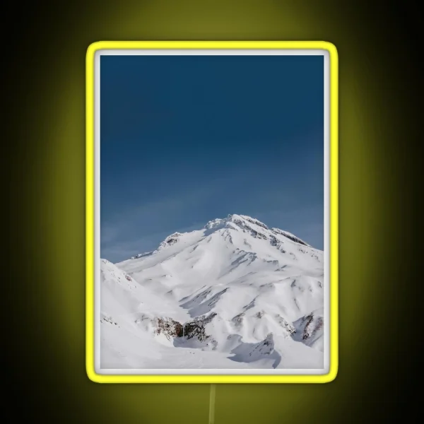 Snowy Mountain Winter Wonderland Modern RGB Neon Sign