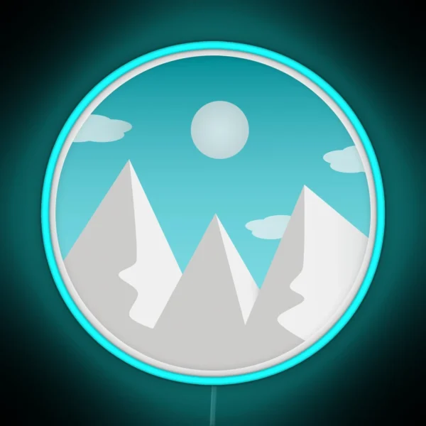 Snowy Mountains RGB Neon Sign