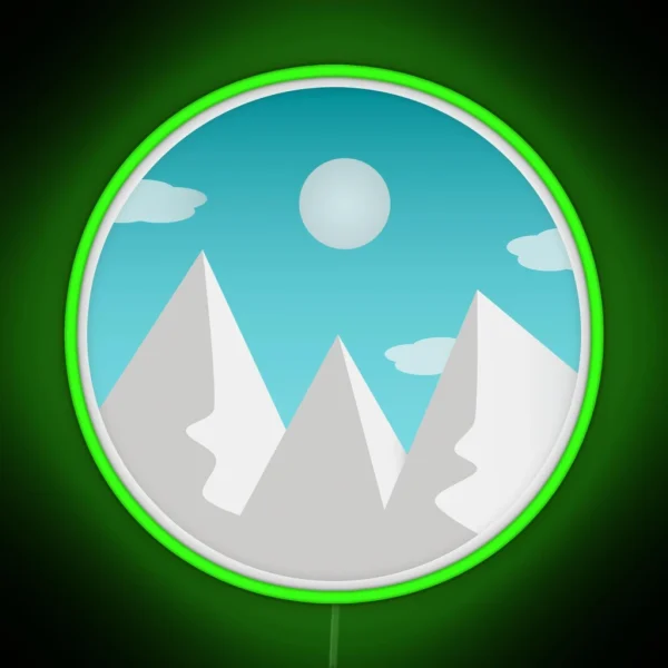 Snowy Mountains RGB Neon Sign