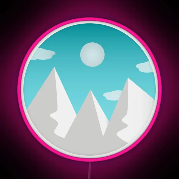 Snowy Mountains RGB Neon Sign