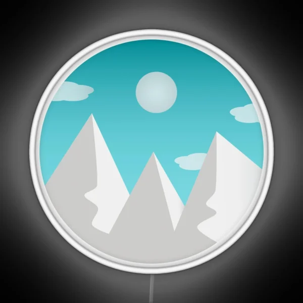 Snowy Mountains RGB Neon Sign