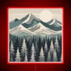 Winter Wonderland Scene in Vibrant Colorful Neon LED Lighting Glow