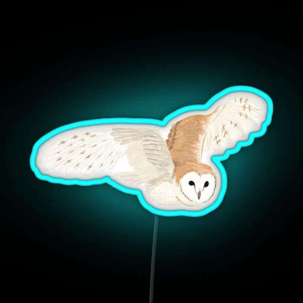 Snowy Owl RGB Neon Sign