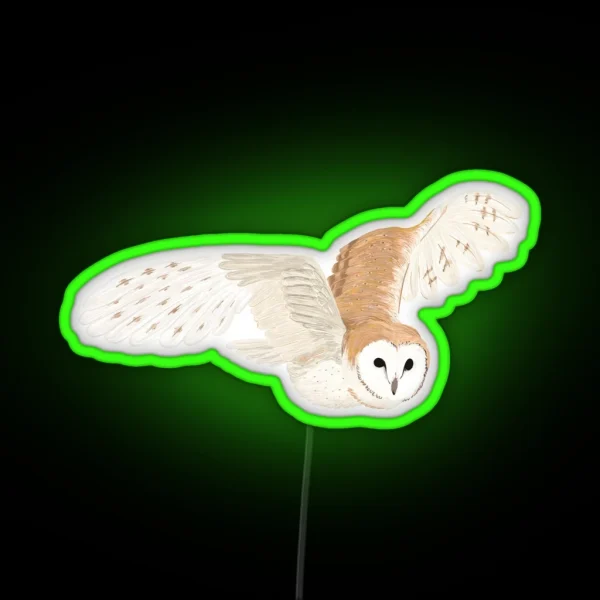 Snowy Owl RGB Neon Sign