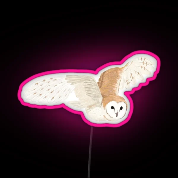 Snowy Owl RGB Neon Sign