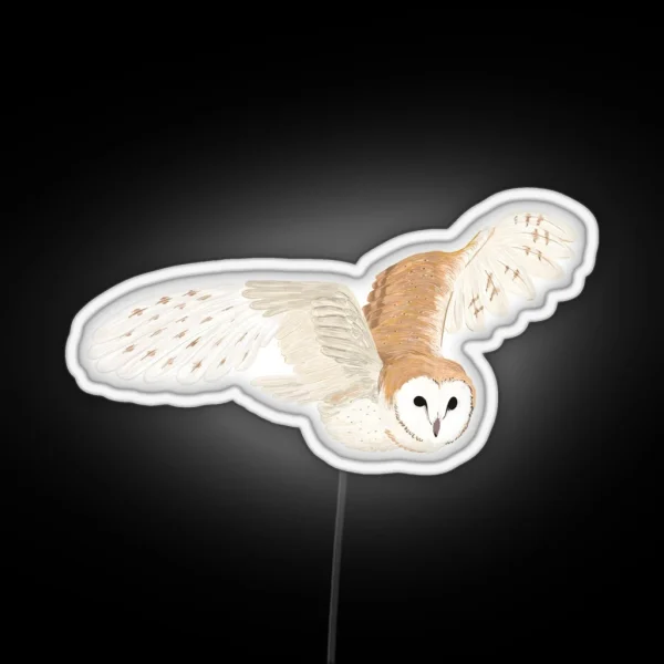 Snowy Owl RGB Neon Sign