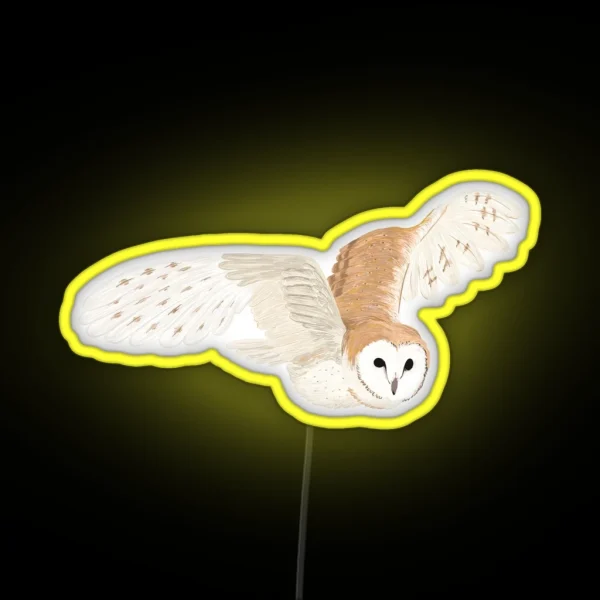 Snowy Owl RGB Neon Sign