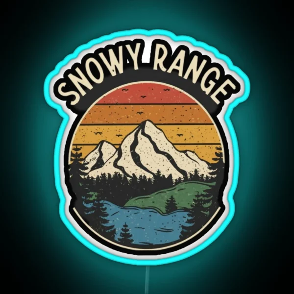 Snowy Range Wyoming RGB Neon Sign