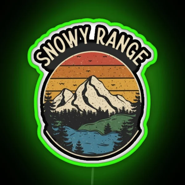 Snowy Range Wyoming RGB Neon Sign