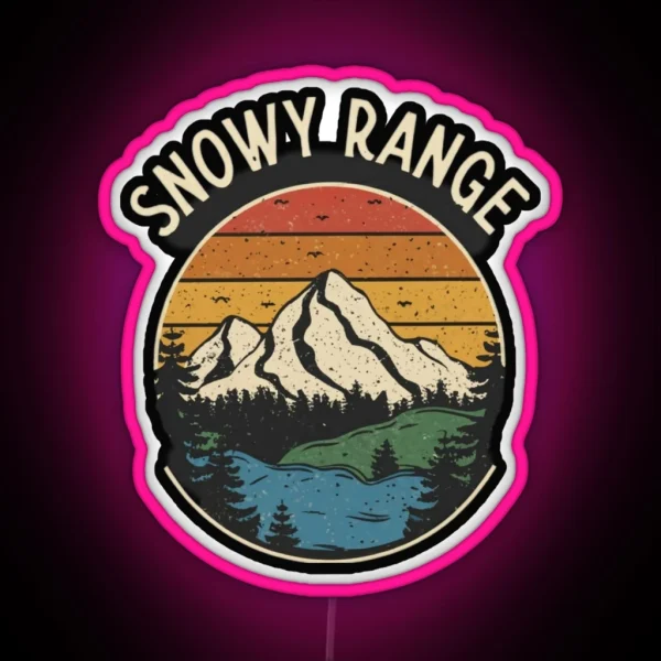 Snowy Range Wyoming RGB Neon Sign