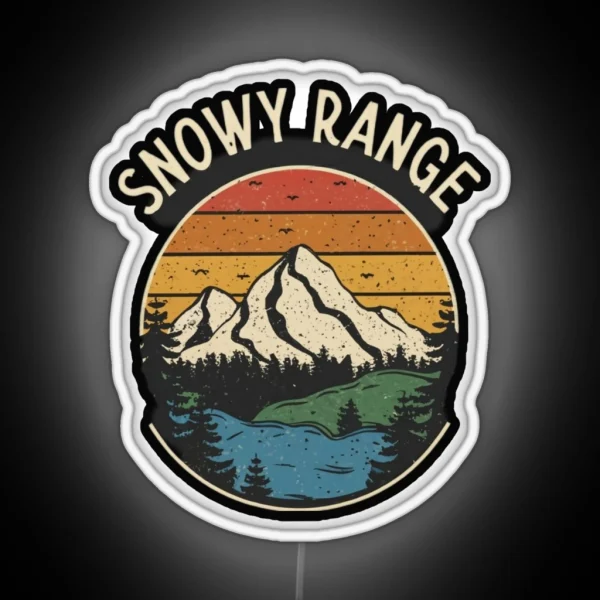 Snowy Range Wyoming RGB Neon Sign