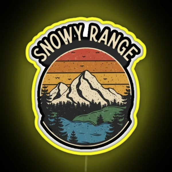 Snowy Range Wyoming RGB Neon Sign