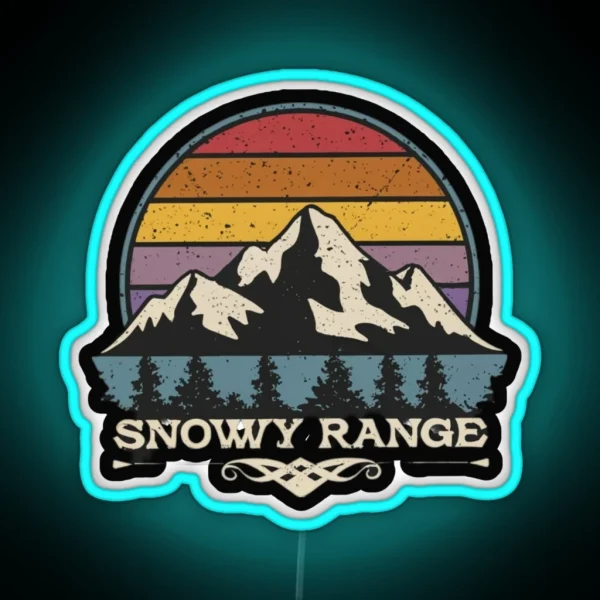 Snowy Range Wyoming RGB Neon Sign