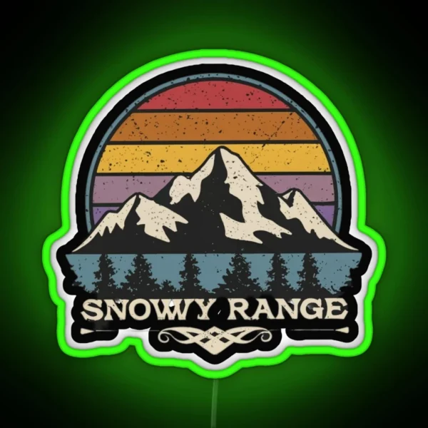 Snowy Range Wyoming RGB Neon Sign