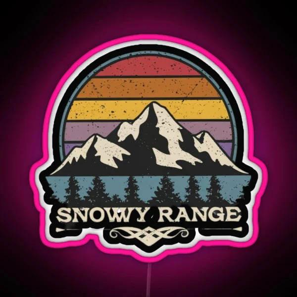 Snowy Range Wyoming RGB Neon Sign
