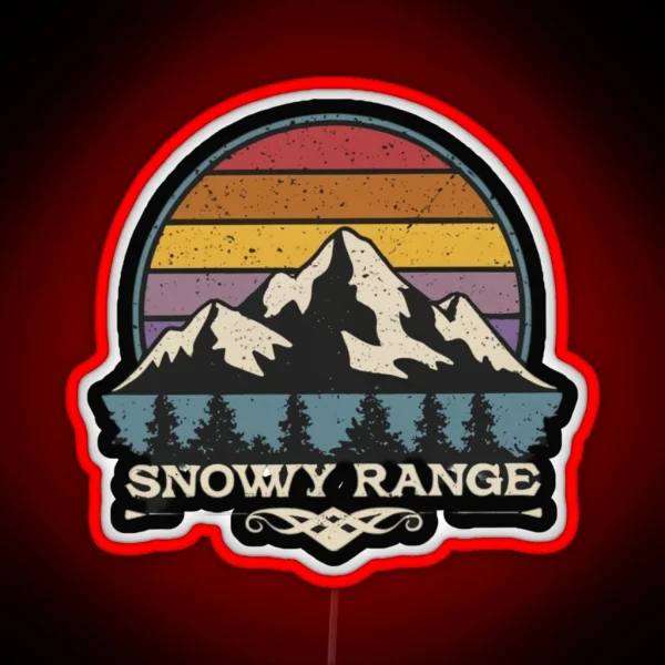 Snowy Range Wyoming RGB Neon Sign