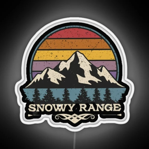 Snowy Range Wyoming RGB Neon Sign