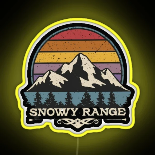 Snowy Range Wyoming RGB Neon Sign