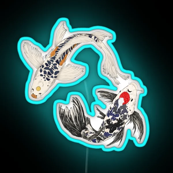 SNS Koi Fish RGB Neon Sign