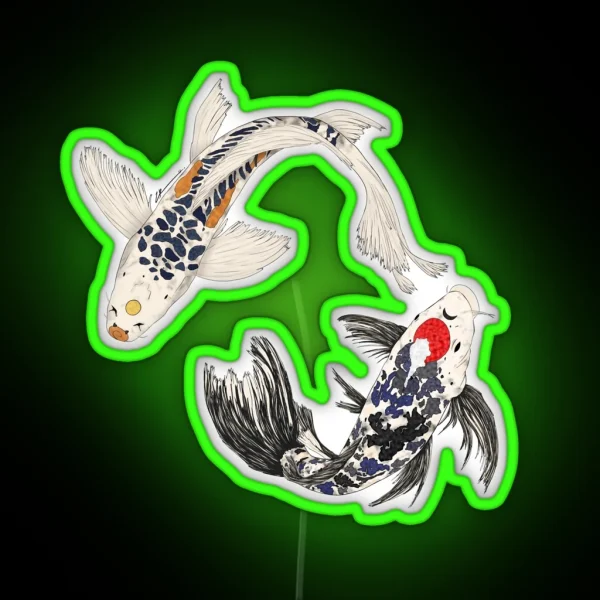 SNS Koi Fish RGB Neon Sign