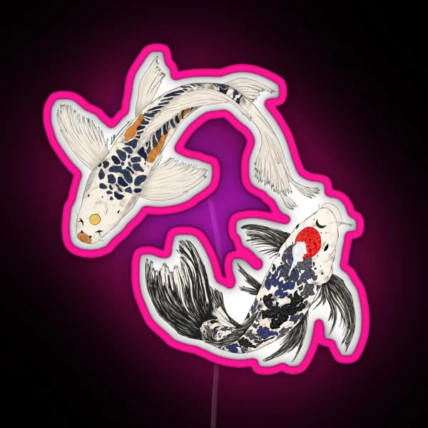 SNS Koi Fish RGB Neon Sign