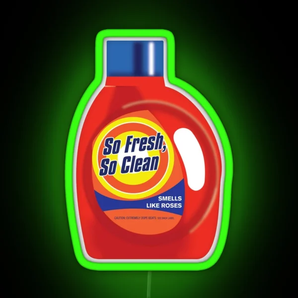 So Fresh So Clean Laundry Detergent RGB Neon Sign