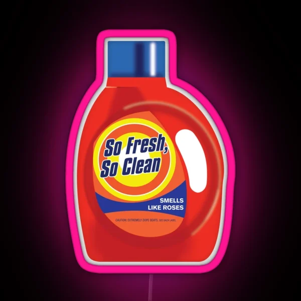 So Fresh So Clean Laundry Detergent RGB Neon Sign