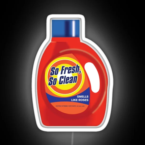 So Fresh So Clean Laundry Detergent RGB Neon Sign