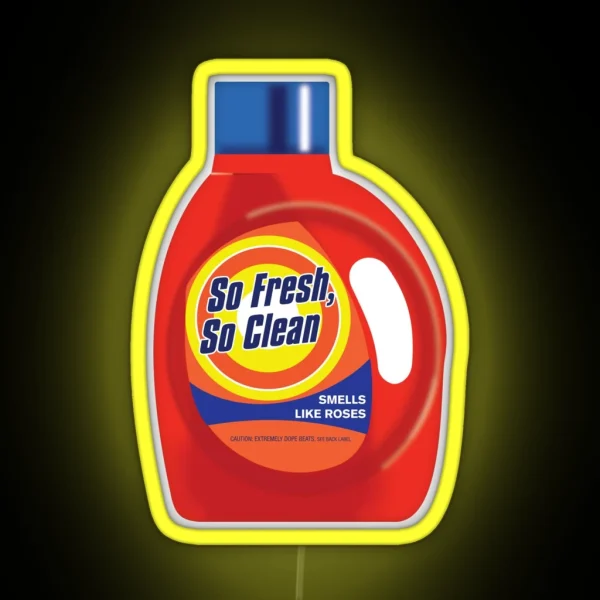 So Fresh So Clean Laundry Detergent RGB Neon Sign